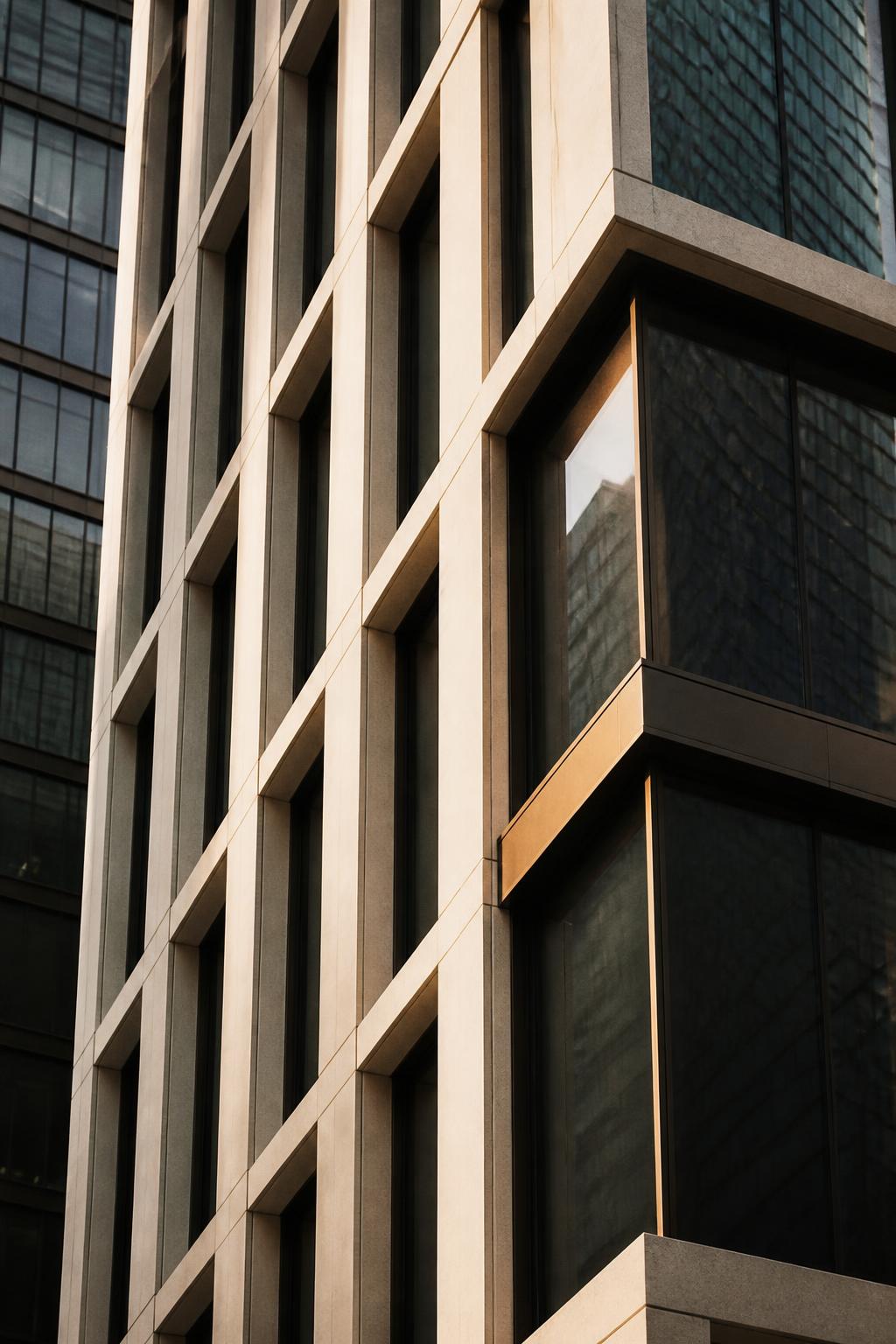 Contemporary financial district architecture